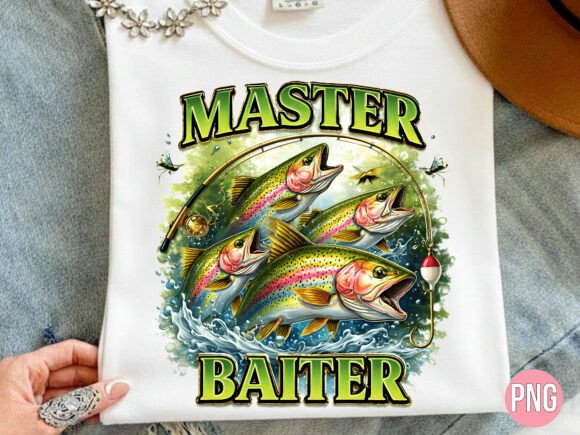 Download Funny Master Baiter Fishing Gift PNG - Fishing gift Collection