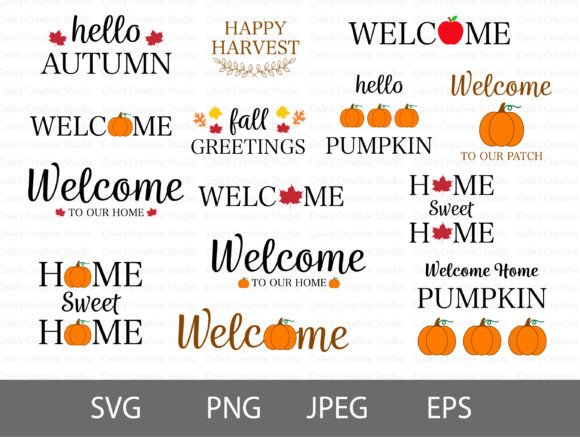 Download Fall Welcome Signs Svg Bundle - Welcome sign Collection