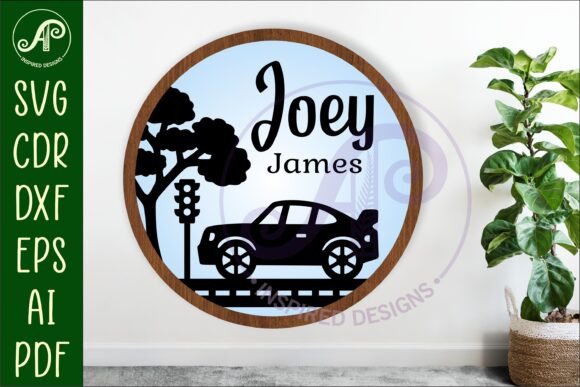 Download Car Layered Personalized Name Wall Art - Premium Resources