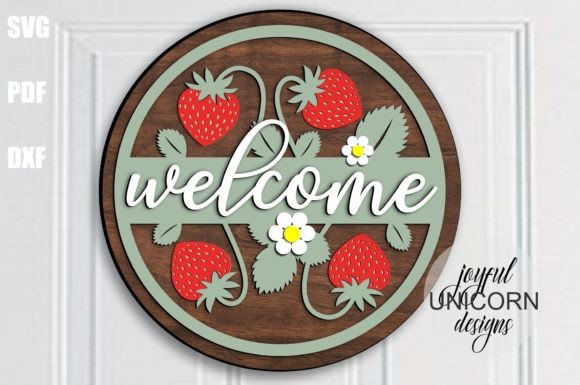 Download Strawberry Welcome Sign SVG File - Welcome sign Collection