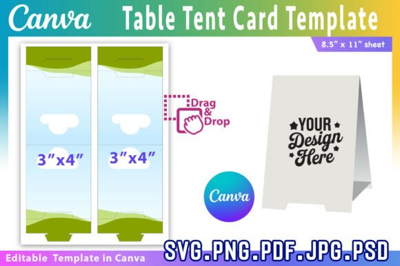 Download Table Tent Card Template Food Label Card - Tent Collection