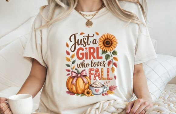 Download Just a Girl Who Loves Fall Shirt PNG - Love Collection