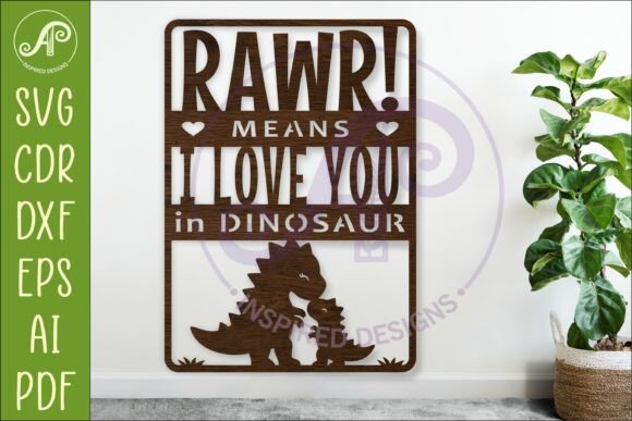 Download RAWR Means I Love You in Dinosaur Sign - Love Collection