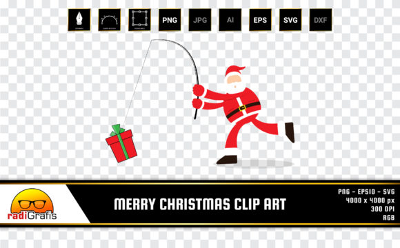 Download Santa Claus Fishing Gift Clip Art - Fishing gift Collection