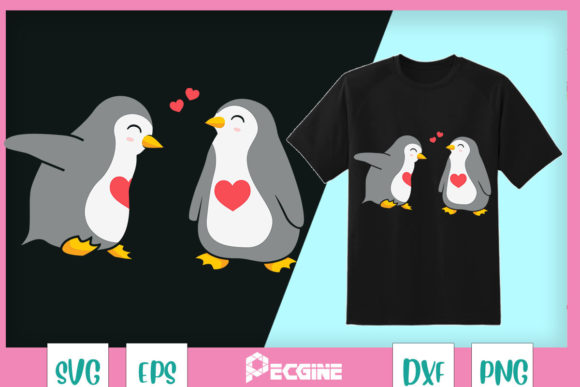 Download Cute Penguins in Love - Funny Valentine - Love Collection