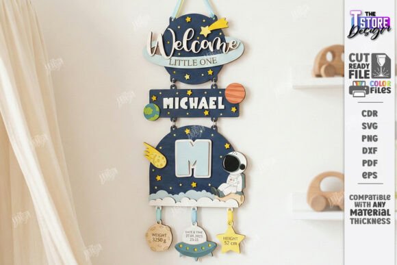 Download 3D Nursery Layered Wall Sign Laser Cut - Premium Resources