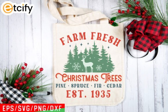 Download Farm Fresh Christmas Trees Retro Sign - Trees Collection
