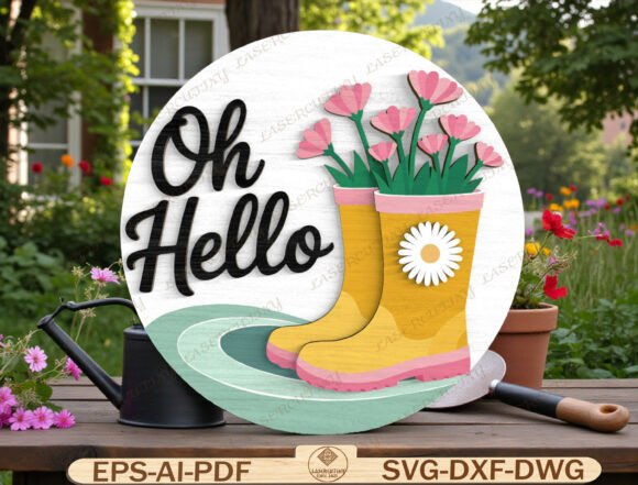 Download Garden Welcome Sign Laser Cut File - Welcome sign Collection